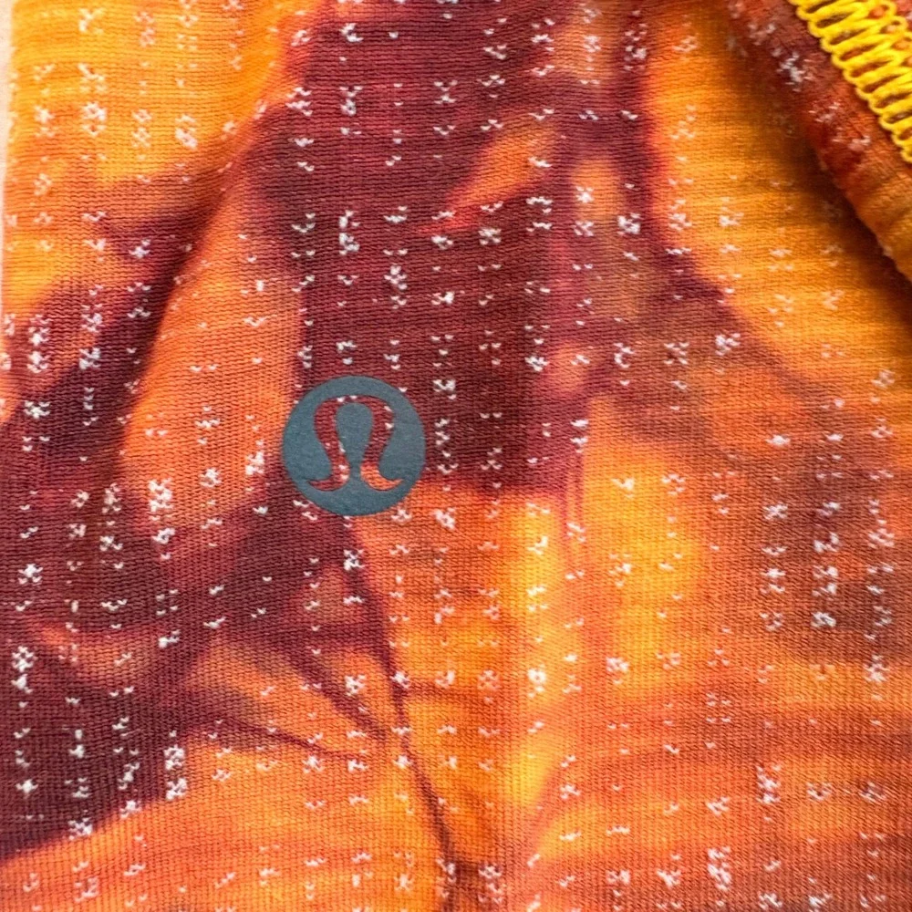 Lululemon Metal Vent Tech 1/2 Zip 2.0 Orange Tie Dye Pullover LM3DAES Mens M